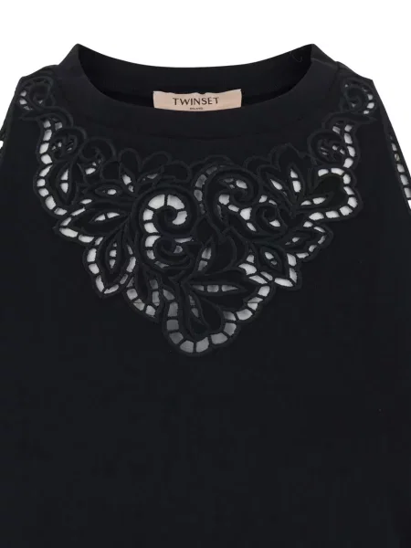 Croșetat top Twinset negru