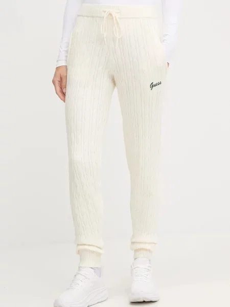 Спортивні штани Guess LAVINIA однотонні бежевий