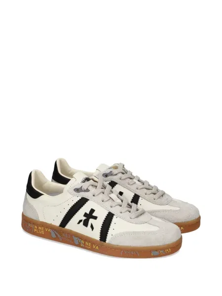 Sneakerși Premiata din piele de căprioară alb