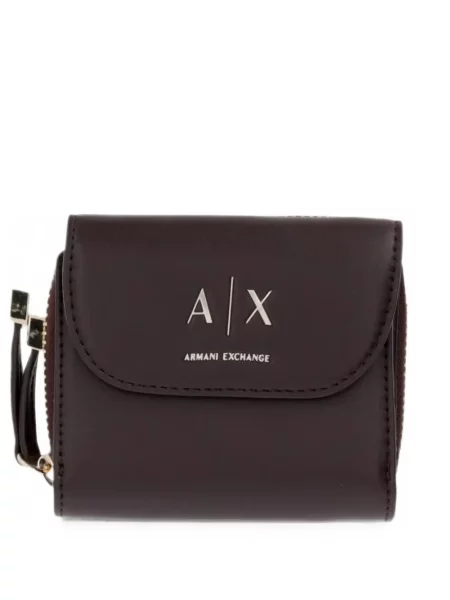 Portofel Armani Exchange cu autograf maro