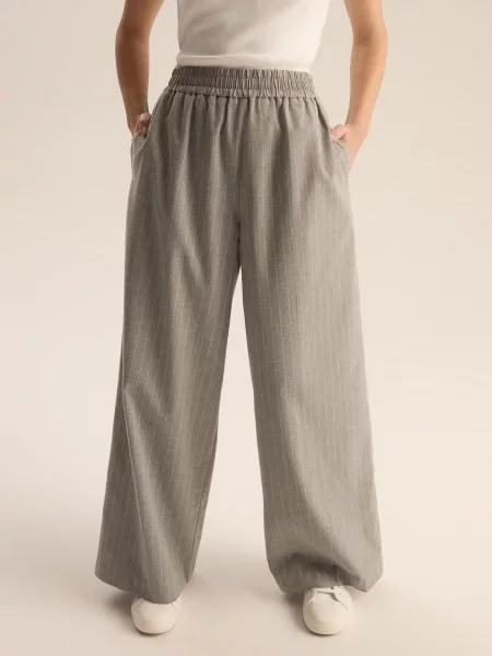 Штани палаццо DIVERSE Zran віскоза/поліестер сірий