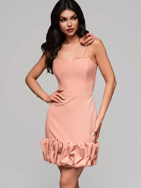 Rochie de seară Edoti de costum roz