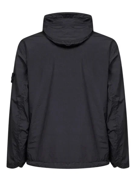 Geacă Stone Island cu glugă cu strasuri negru
