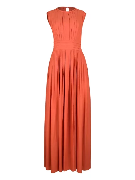 Rochie maxi Giambattista Valli plisată de costum portocaliu
