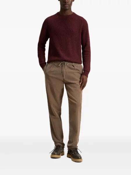 Pantaloni Woolrich plisate maro
