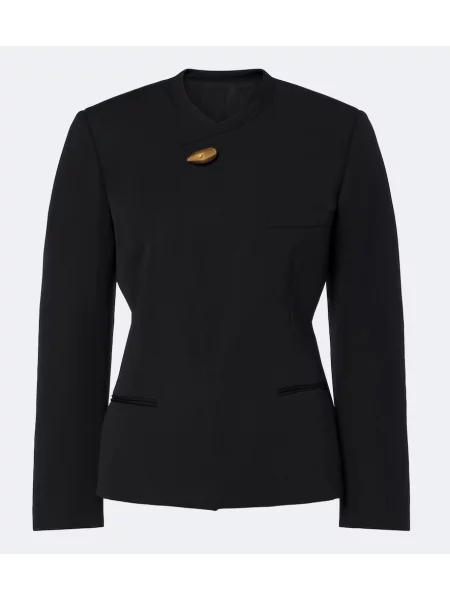 Vlněné sako Bottega Veneta černé