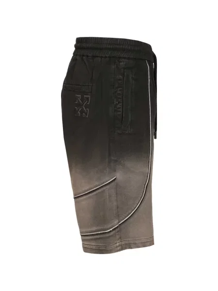 Pantaloni scurți Off-white cu autograf alb