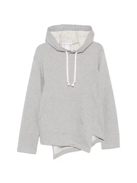 Hanorac cu glugă Comme Des Garçons Shirt asimetric gri