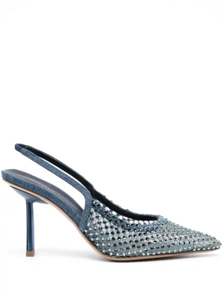 Pantofi cu toc Le Silla de cristal albastru