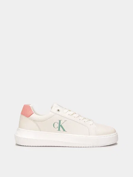 Кожаные кеды Calvin Klein белые