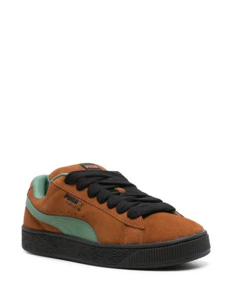 Zomšinės raštuotos sportbačiai Puma Suede ruda