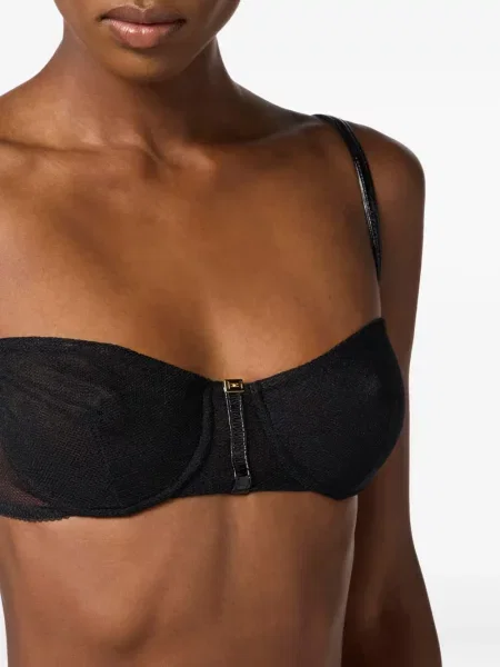 Sutien Elisabetta Franchi transparente plasă negru