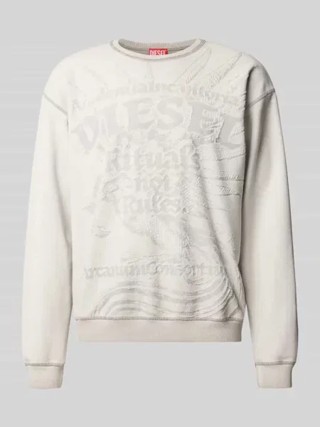 Bluza z żakard detal z logo Diesel