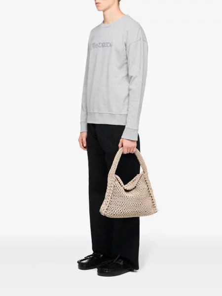 Hanorac Jw Anderson cu broderie gri