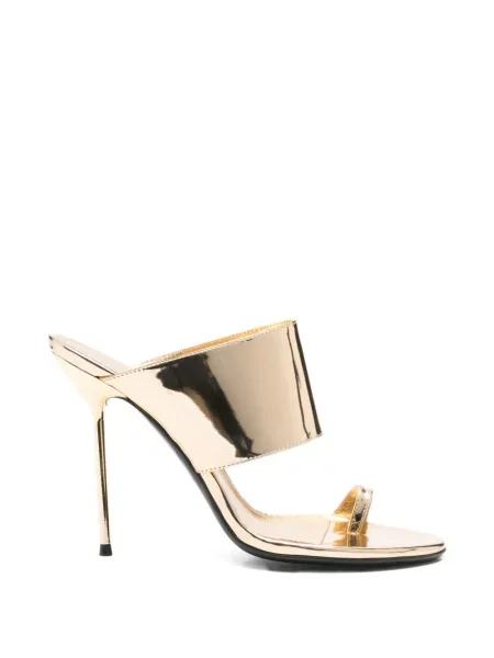 Papuci tip mules Paris Texas auriu