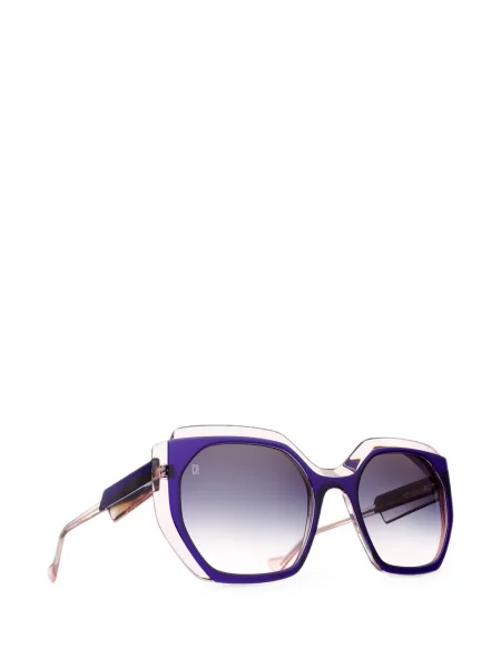 Ochelari de soare Caroline Abram cu imprimeu geometric violet
