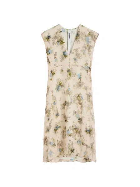 Rochie Jil Sander de mătase cu model floral cu imagine