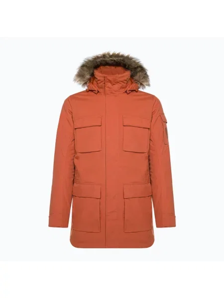 Kurtka zimowa Jack Wolfskin Glacier Canyon Parka pomarańczowa