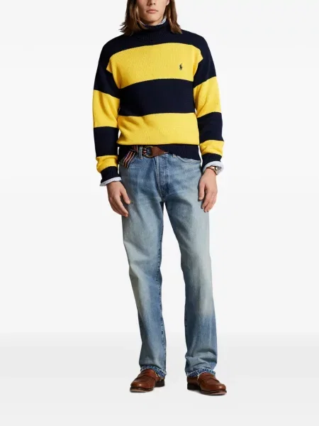 Tricou polo Polo Ralph Lauren cu autograf cu 5 buzunare în carouri gri