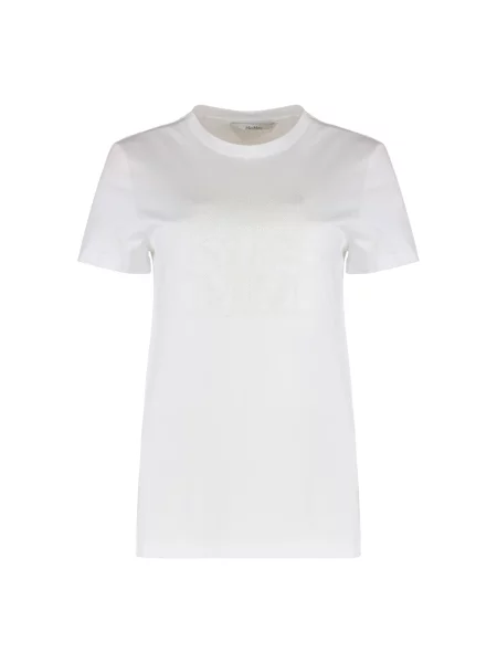 Koszulka Max Mara z kamieniami biała