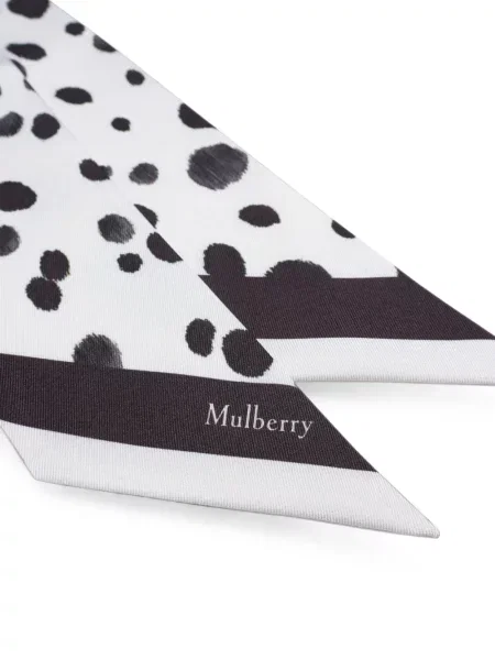 Fular Mulberry cu imagine alb