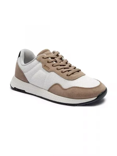 BOSS BLACK Sneakers Titanium_Runn_mebisd cu adaos de piele negru