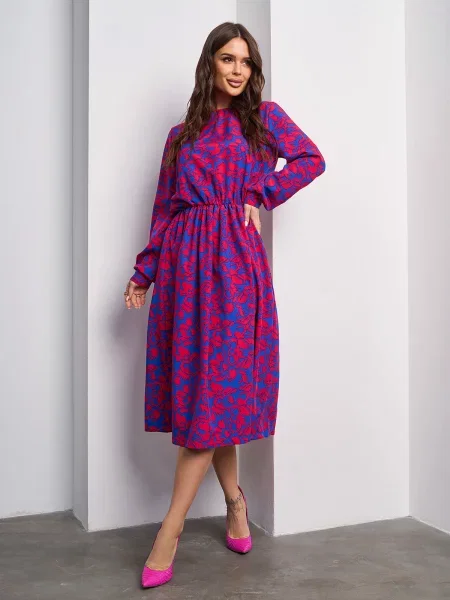 Сукня міді ISSA Plus синій