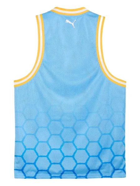 Tricou Puma cu decolteu în V albastru