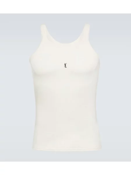 Cămașă Saint Laurent din jerseu alb