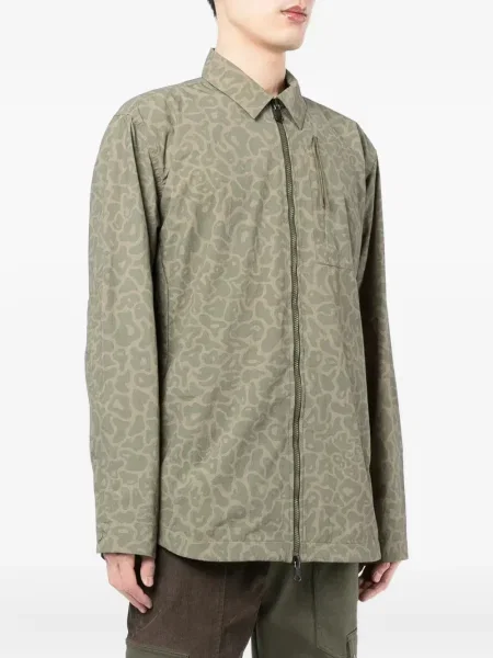 Geacă Maharishi cu imagine cu imprimeu geometric verde