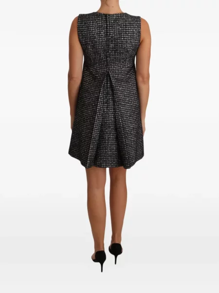 Rochie mini Dolce & Gabbana cu model floral cu aplicații negru