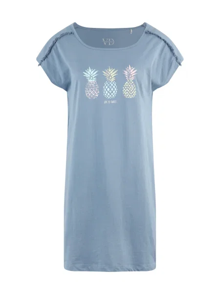 VIVANCE Spalna srajca Pineapple' modra