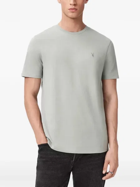 Majica Allsaints s autogramom plava