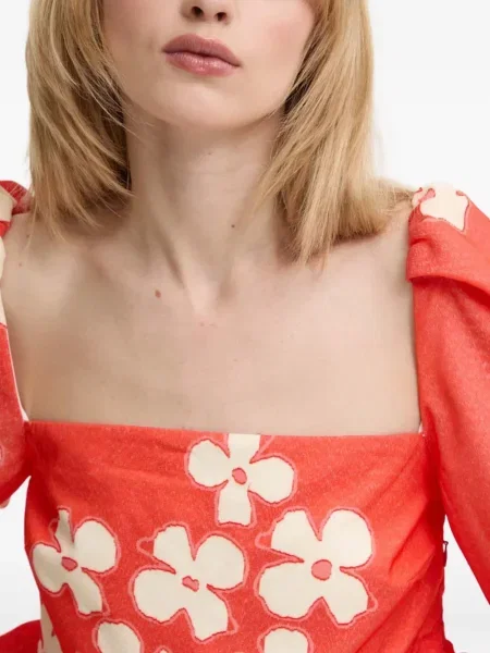 Bluză Stine Goya cu model floral roșu