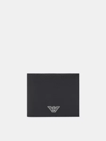 Кожаный кошелек Emporio Armani черный