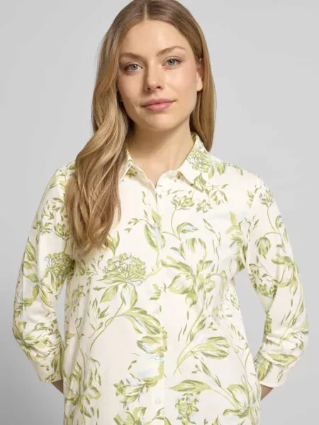 Bluzka koszulowa o kroju relaxed fit z mieszanki bawełny S.oliver Red Label biała