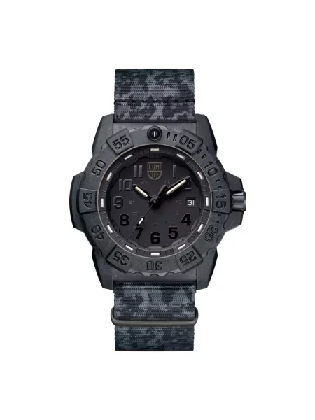 Lniany zegarek Luminox czarny