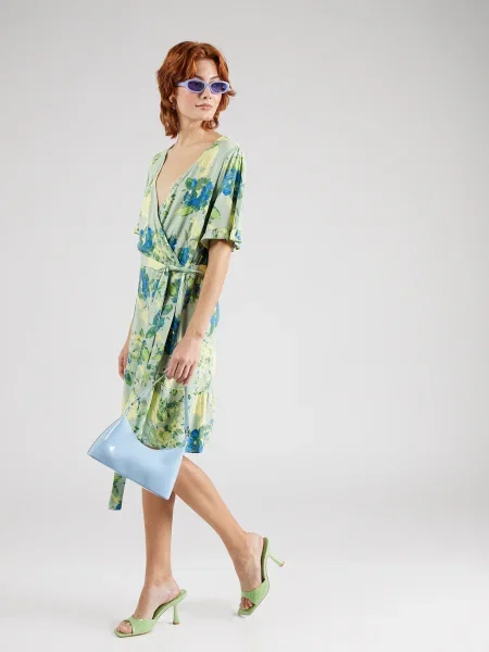 Moves Rochie / galben pastel / verde / verde mentă albastru