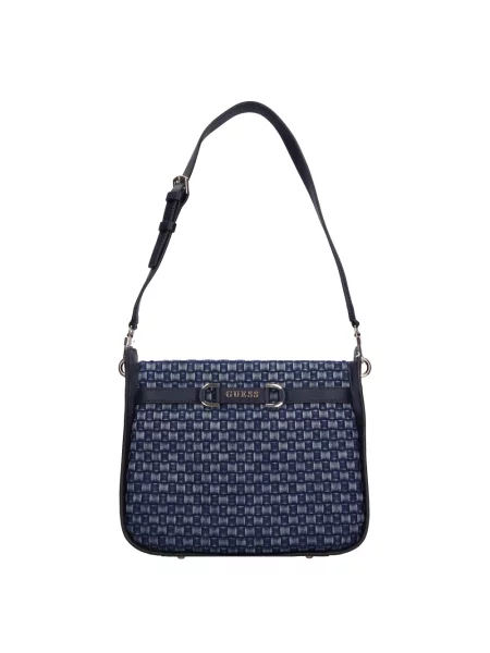 Torebka hobo Guess skórzana niebieska