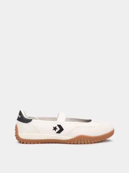 Замшеві Балетки CONVERSE RUN STAR TRAINER BALLET FLAT бежевий