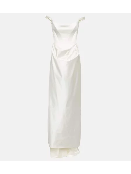 Rochie Vivienne Westwood din satin alb