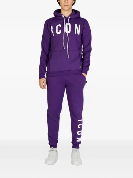 Hanorac cu glugă Icon Brand cu imagine violet