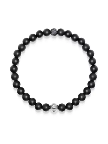 Brăţară Nialaya Jewelry cu mărgele negru