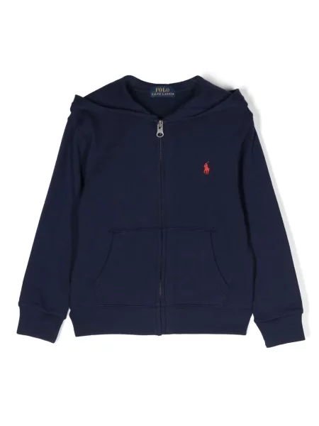 Bluza z kapturem dziecięca Polo Ralph Lauren niebieska