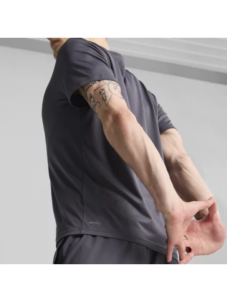 PUMA MÄ™ska jednokolorowa koszulka TAD ESSENTIALS z logo Cat OdzieÅ¼ S szary