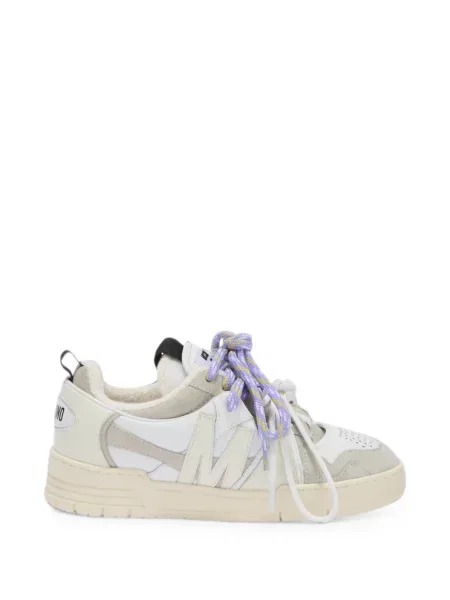 Sneakerși Moschino cu autograf alb