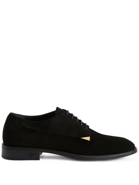 Pantofi derby Giuseppe Zanotti din piele de căprioară negru