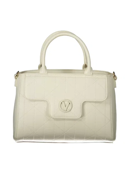 Lniana torebka Valentino Bags biała