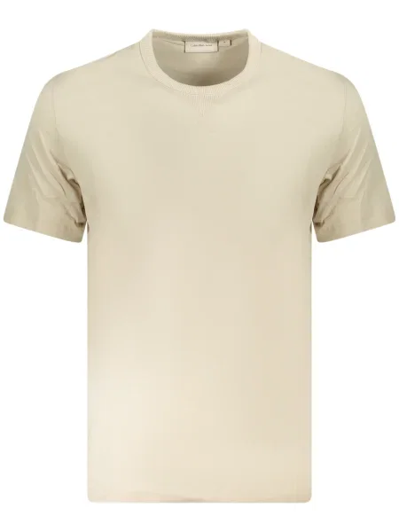 Tricou Calvin Klein Jeans scurt bej