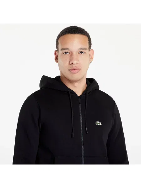 Sweter Lacoste z kapturem klasyczny czarny